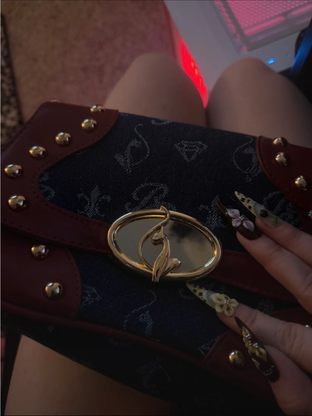Baby Phat denim shoulder bag